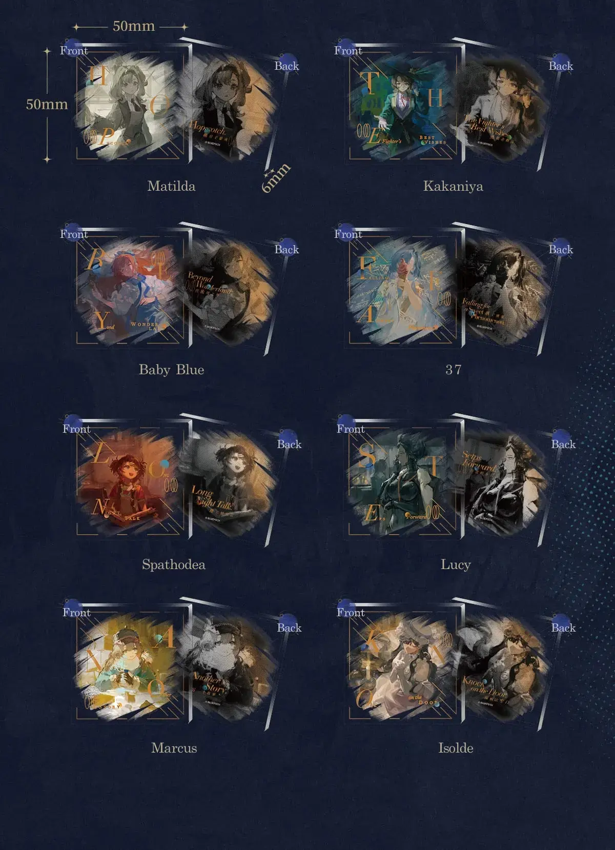 Acrylic Pendent - A Portrait of the Self Vol.2 a portrait of the self vol.2 o reverse 1999 acrylic pendent content 2