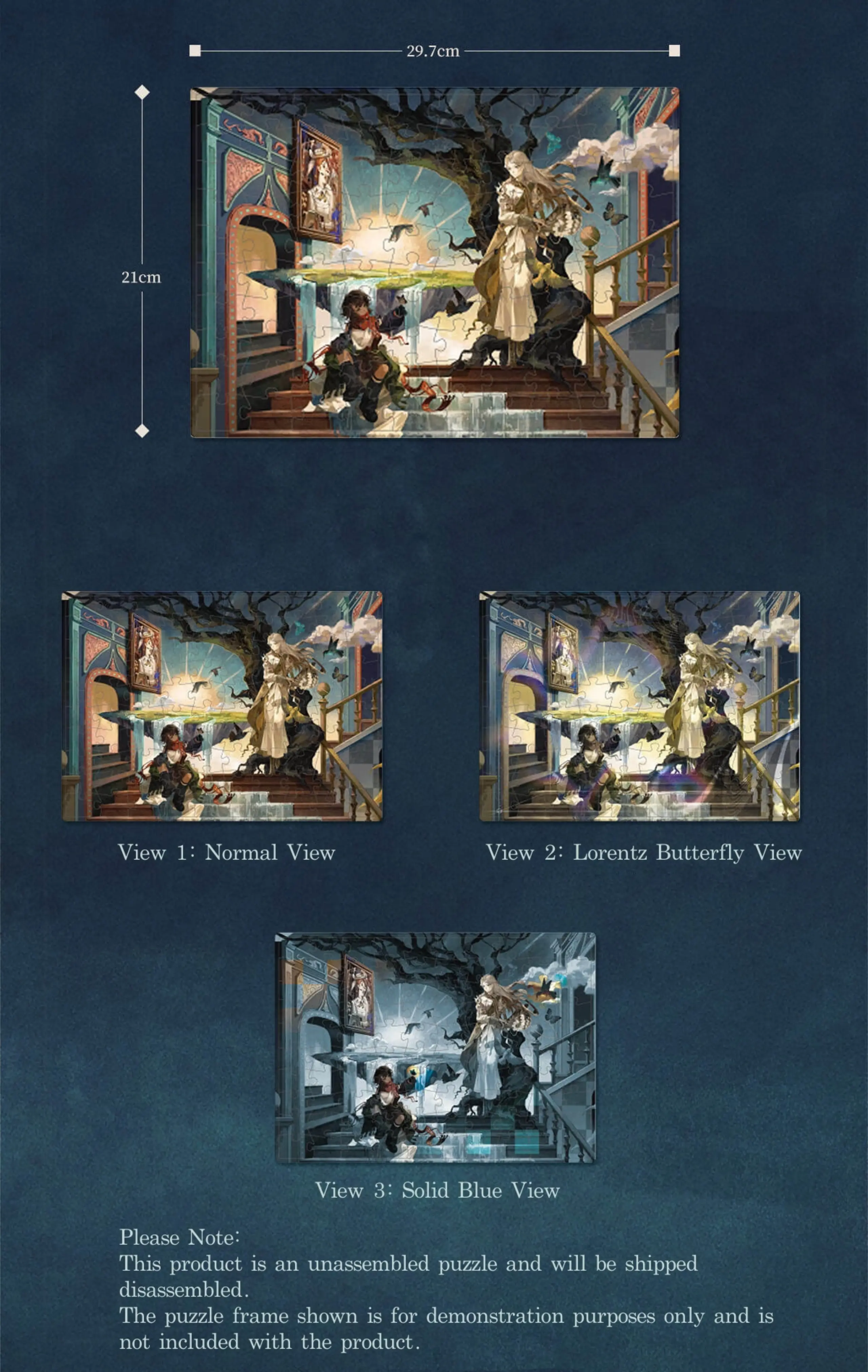 Multi Lenticular Puzzle - The Turquoise Serpent Club the turquoise serpent club o reverse 1999 multi lenticular puzzle content 1